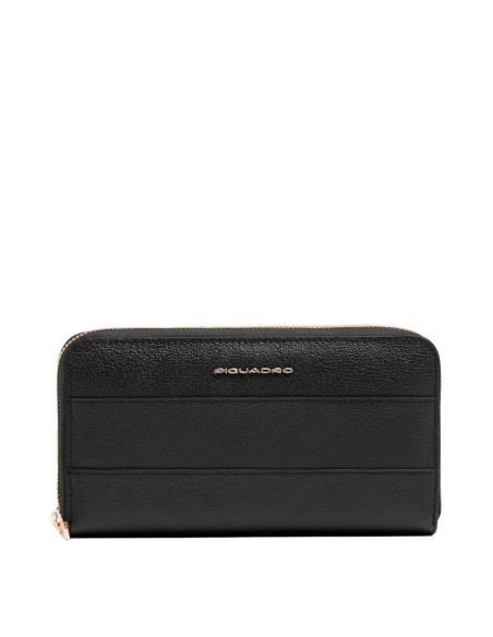 Portafogli donna grande zip-around Piquadro Patricia – Nero - foto 5