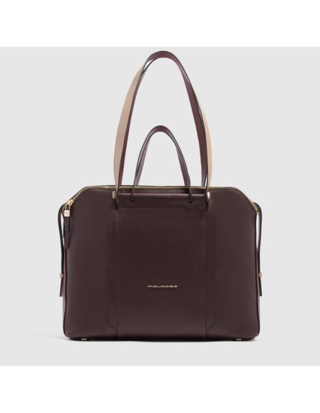 Borsa donna porta pc 14 a tre scomparti Piquadro Circle – Bordeaux/rosa - foto 1