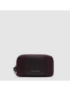 Beauty case in tessuto riciclato Piquadro Lyra – Bordeaux scuro - foto 1