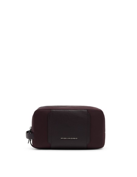 Beauty case in tessuto riciclato Piquadro Lyra – Bordeaux scuro - foto 6