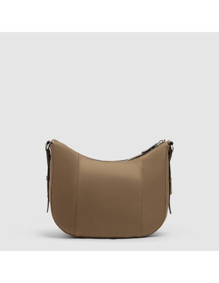 Borsa tracolla donna porta iPad mini in tessuto riciclato Piquadro Lyra – Marrone - foto 3