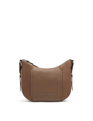 Borsa tracolla donna porta iPad mini in tessuto riciclato Piquadro Lyra – Marrone - foto 7