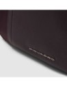 Borsa tracolla donna porta iPad mini in tessuto riciclato Piquadro Lyra – Bordeaux scuro
