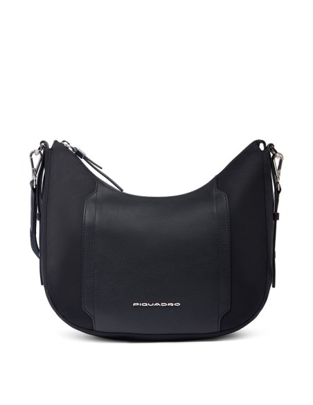 Borsa tracolla donna porta iPad mini in tessuto riciclato Piquadro Lyra – Nero - foto 9