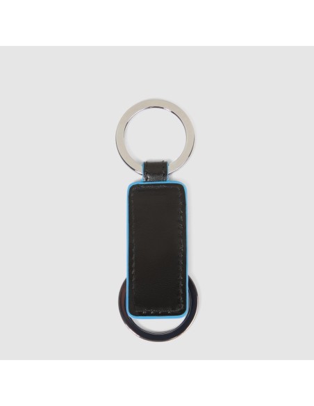 Portachiavi in pelle a due anelli Piquadro Blue Square – Nero - foto 3
