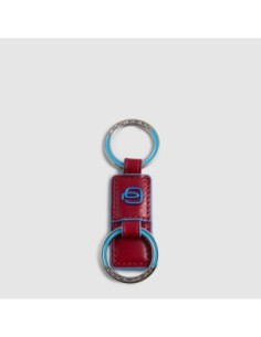 Portachiavi in pelle a due anelli Piquadro Blue Square – Rosso - foto 1