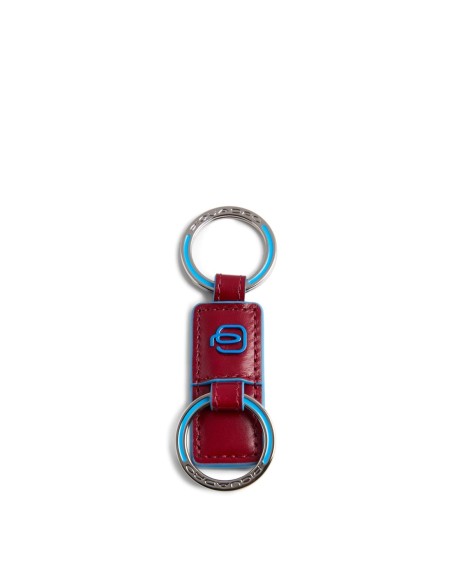 Portachiavi in pelle a due anelli Piquadro Blue Square – Rosso - foto 4