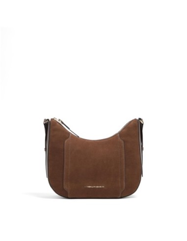 Borsa tracolla donna per iPad mini Piquadro Circle – Camoscio noce scuro - foto 7
