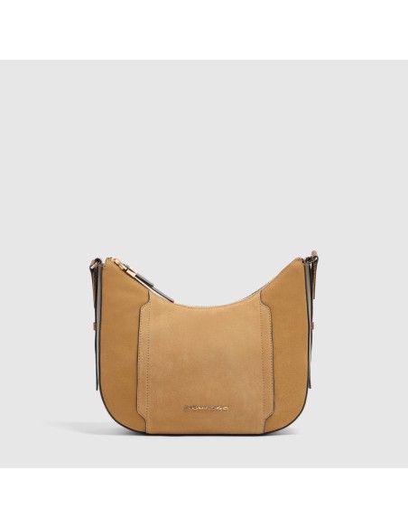 Borsa tracolla donna per iPad mini Piquadro Circle – Nocciola scamosciato - foto 1
