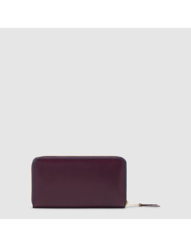 Portafogli donna grande zip-around Piquadro Blue Square – Bordeaux - foto 3