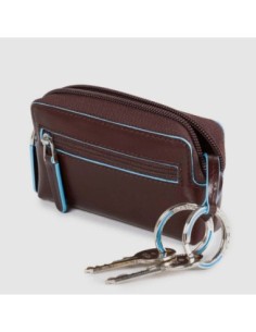 Astuccio portachiavi a due anelli Piquadro Blue Square – Mogano - foto 1 2