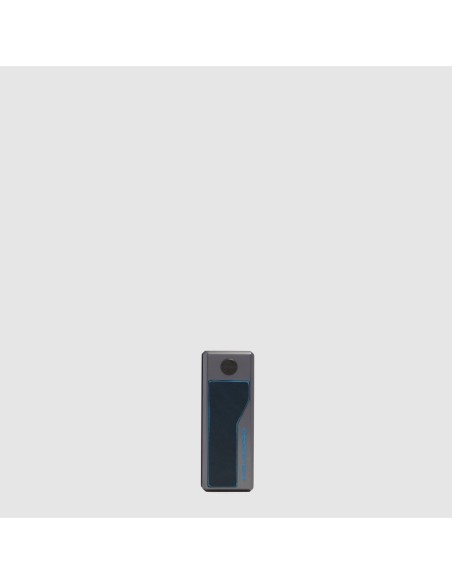 Portachiavi con fermasoldi personalizzabile Piquadro Blue Square – Blu notte - foto 1