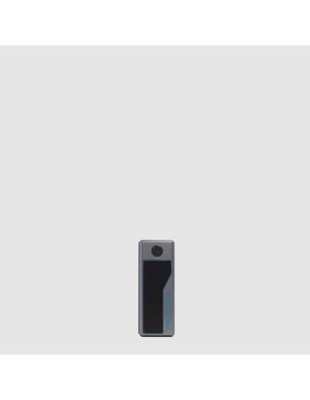Portachiavi con fermasoldi personalizzabile Piquadro Blue Square – Nero - foto 1