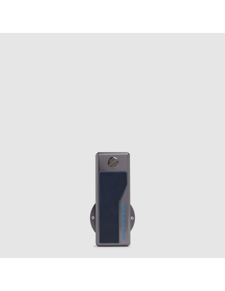 Portachiavi con porta AirTag. personalizzabile Piquadro Blue Square – Blu notte - foto 1