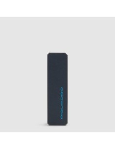 Portachiavi personalizzabile in pelle con tracker Piquadro Blue Square – Blu notte - foto 1