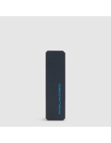 Portachiavi personalizzabile in pelle con tracker Piquadro Blue Square – Blu notte - foto 1