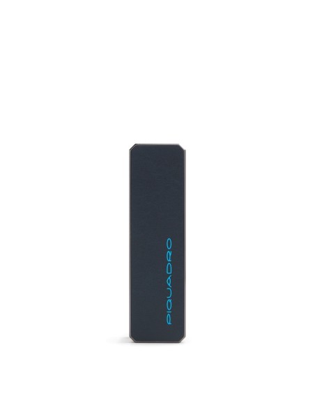 Portachiavi personalizzabile in pelle con tracker Piquadro Blue Square – Blu notte - foto 4
