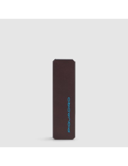 Portachiavi personalizzabile in pelle con tracker Piquadro Blue Square – Mogano - foto 1