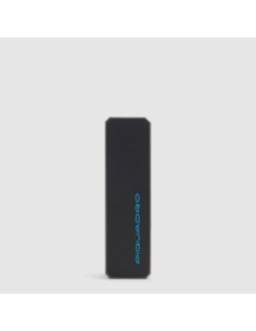 Portachiavi personalizzabile in pelle con tracker Piquadro Blue Square – Nero - foto 1