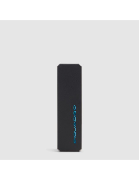 Portachiavi personalizzabile in pelle con tracker Piquadro Blue Square – Nero - foto 1