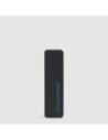 Portachiavi personalizzabile in pelle con tracker Piquadro Blue Square – Nero
