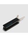 Portachiavi personalizzabile in pelle con tracker Piquadro Blue Square – Nero