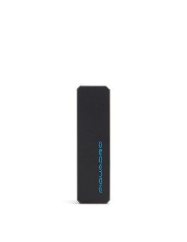 Portachiavi personalizzabile in pelle con tracker Piquadro Blue Square – Nero - foto 4