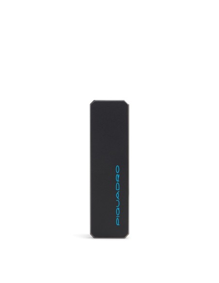 Portachiavi personalizzabile in pelle con tracker Piquadro Blue Square – Nero - foto 4