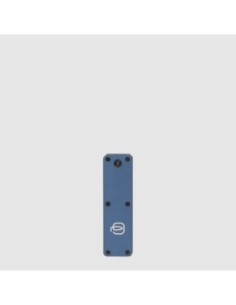 Portachiavi personalizzabile in pelle con tracker Piquadro S145 – Blu - foto 1 2