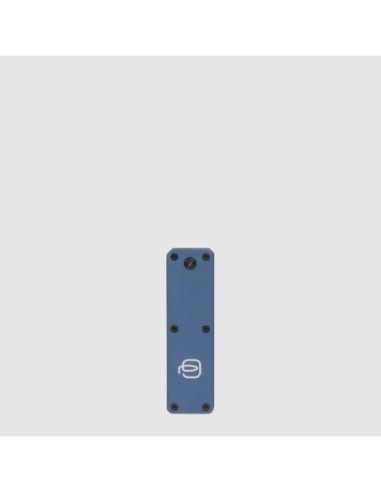 Portachiavi personalizzabile in pelle con tracker Piquadro S145 – Blu - foto 2