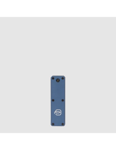Portachiavi personalizzabile in pelle con tracker Piquadro S145 – Blu - foto 2