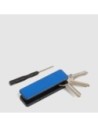 Portachiavi personalizzabile in pelle con tracker Piquadro S145 – Blu