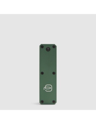 Portachiavi personalizzabile in pelle con tracker Piquadro S145 – Verde - foto 2