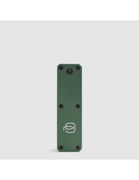 Portachiavi personalizzabile in pelle con tracker Piquadro S145 – Verde - foto 2