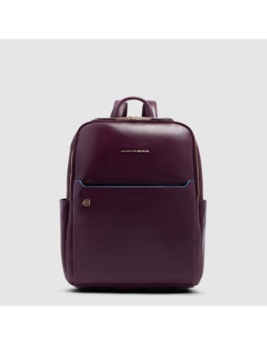 Zaino donna in pelle porta pc 14 Piquadro Blue Square – Bordeaux - foto 1