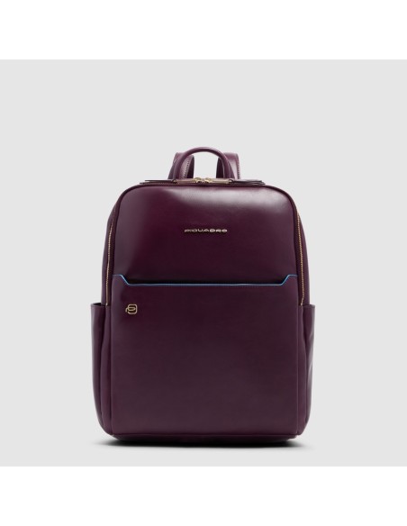 Zaino donna in pelle porta pc 14 Piquadro Blue Square – Bordeaux - foto 1