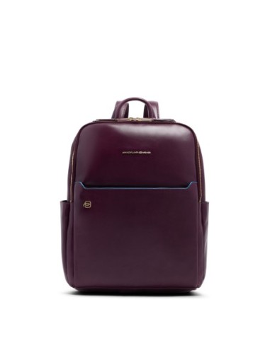 Zaino donna in pelle porta pc 14 Piquadro Blue Square – Bordeaux - foto 8