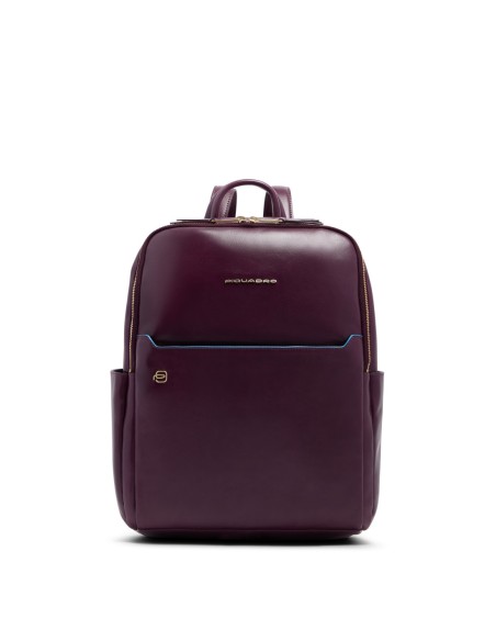 Zaino donna in pelle porta pc 14 Piquadro Blue Square – Bordeaux - foto 8