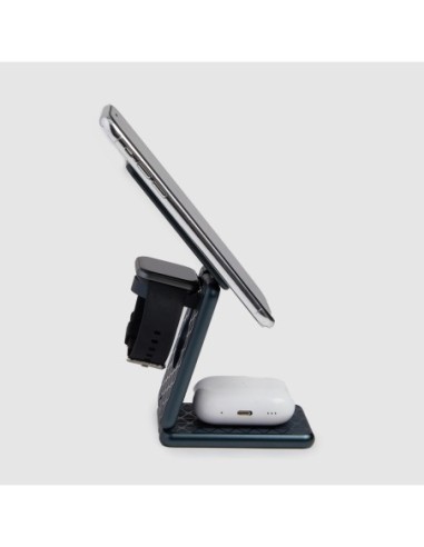Caricabatterie 3in1 15W con adattatore GaN 45W Piquadro BagMotic – Grigio - foto 3
