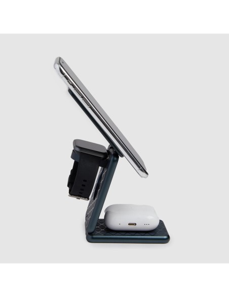 Caricabatterie 3in1 15W con adattatore GaN 45W Piquadro BagMotic – Grigio - foto 3