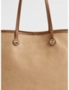 Borsa shopping Large in tela rivestita Op e pelle Borbonese Flight – Cappuccino Borsa shopping Large in tela rivestita Op e pelle Borbonese Flight – Cappuccino