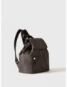 Zaino Medium con patta in tessuto Op Borbonese B-Club – Catrame Zaino Medium con patta in tessuto Op Borbonese B-Club – Catrame