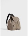 Zaino Medium con patta in tessuto Op Borbonese B-Club – Op naturale/nero