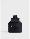 Zaino Medium con patta in tessuto Op Borbonese B-Club – Dark black