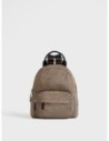 Zaino Medium con zip in tessuto Op Borbonese B-Club – Op naturale/nero Zaino Medium con zip in tessuto Op Borbonese B-Club – Op naturale/nero