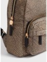Zaino Medium con zip in tessuto Op Borbonese B-Club – Op naturale/nero Zaino Medium con zip in tessuto Op Borbonese B-Club – Op naturale/nero
