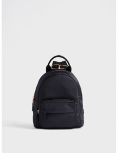 Zaino Medium con zip in tessuto Op Borbonese B-Club – Dark black - foto 1