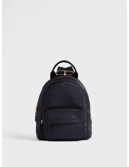 Zaino Medium con zip in tessuto Op Borbonese B-Club – Dark black - foto 1