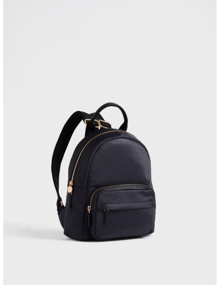 Zaino Medium con zip in tessuto Op Borbonese B-Club – Dark black - foto 2