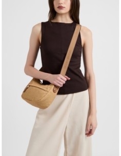 Luna Bag Mini borsa a tracolla in tessuto Op Borbonese B-Club – Curry - foto 1 2